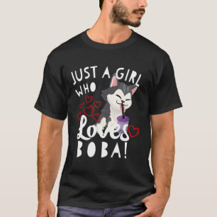 Camiseta Apenas Uma Menina Que Ama Boba Tea Cute Kawaii Rou