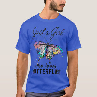 Camiseta Apenas Uma Menina Que Ama Borboletas Entomologista