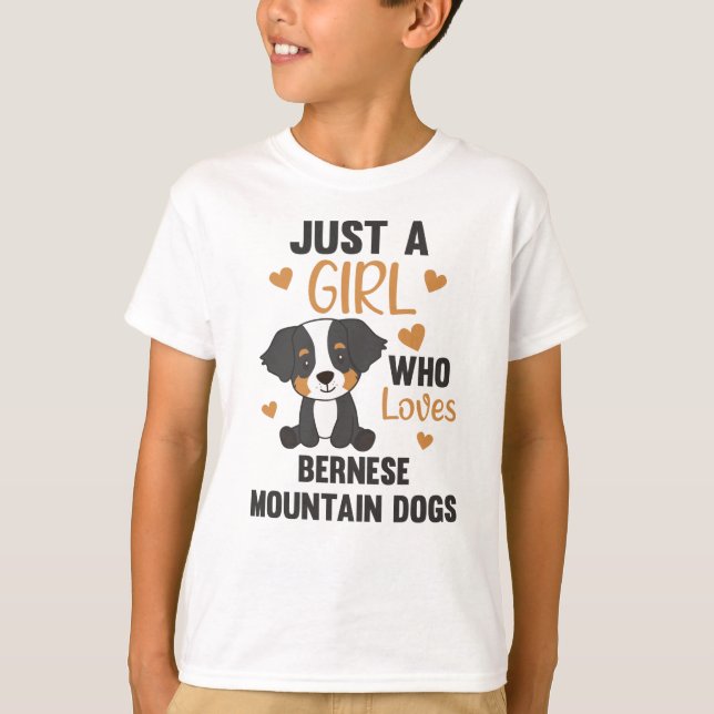 Camiseta Apenas Uma Menina Que Ama Cachorros De Montanha Be (Frente)