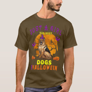 Camiseta Apenas Uma Menina Que Ama Cachorros E Um Pum De Pr