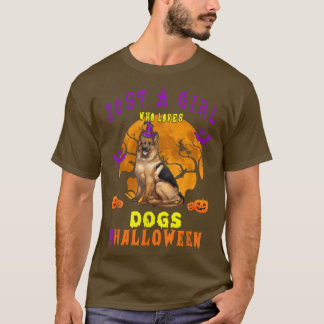 Camiseta Apenas Uma Menina Que Ama Cachorros E Um Pum De Pr