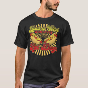 Camiseta Apenas Uma Menina Que Ama Cachorros Quentes