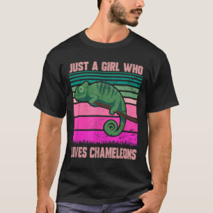 Camiseta Apenas Uma Menina Que Ama Camaleões Engraçada Cita