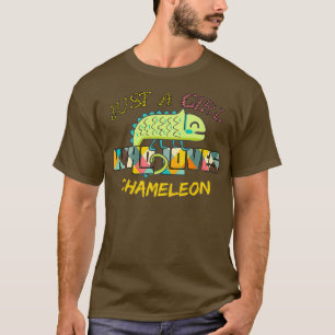 Camiseta Apenas Uma Menina Que Ama Camaleões Replendam Pet