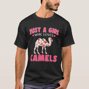Camiseta Apenas Uma Menina Que Ama Camelos Animais