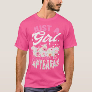 Camiseta Apenas Uma Menina Que Ama Capy Animal Rodent Capy