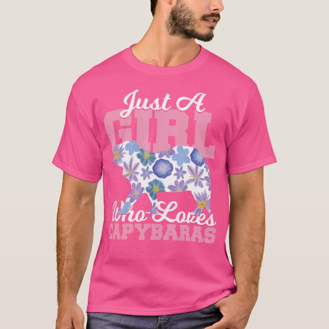 Camiseta Apenas Uma Menina Que Ama Capybara (Frente)