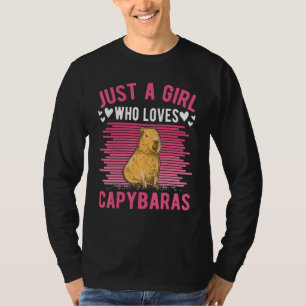 Camiseta Apenas Uma Menina Que Ama Capybaras