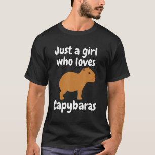 Camiseta Apenas Uma Menina Que Ama Capybaras Amor Cute Capy