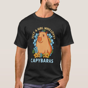 Camiseta Apenas Uma Menina Que Ama Capybaras Cute