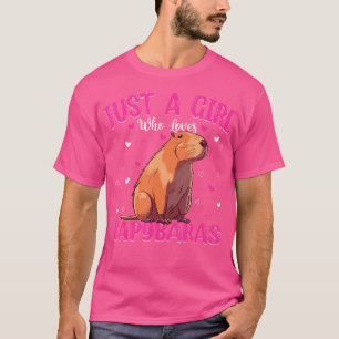 Camiseta Apenas Uma Menina Que Ama Capybaras Cute Capybara