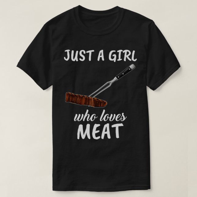 Camiseta Apenas Uma Menina Que Ama Carne (Frente do Design)
