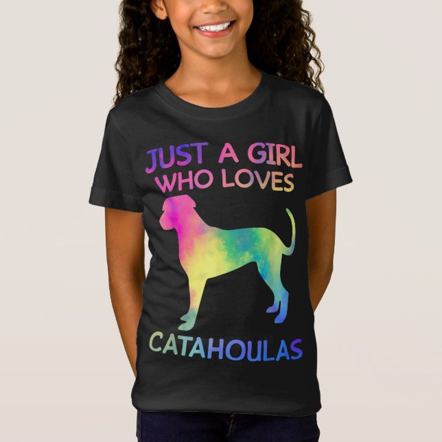 Camiseta Apenas Uma Menina Que Ama Catahoulas Engraçado Cat (Frente)