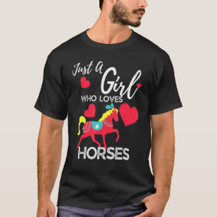 Camiseta Apenas Uma Menina Que Ama Cavalo