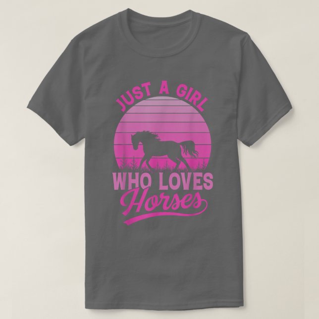 Camiseta Apenas Uma Menina Que Ama Cavalos  (Frente do Design)