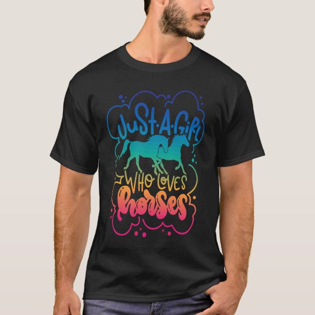 Camiseta Apenas Uma Menina Que Ama Cavalos (Frente)