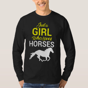 Camiseta Apenas Uma Menina Que Ama Cavalos