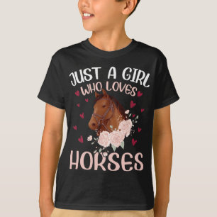 Camiseta Apenas Uma Menina Que Ama Cavalos