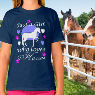 Camiseta Apenas Uma Menina Que Ama Cavalos