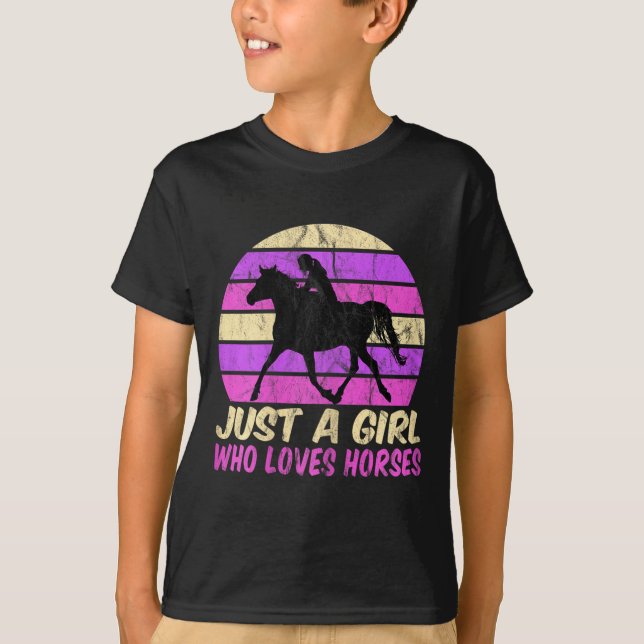 Camiseta Apenas Uma Menina Que Ama Cavalos (Frente)