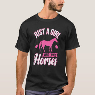 Camiseta Apenas Uma Menina Que Ama Cavalos