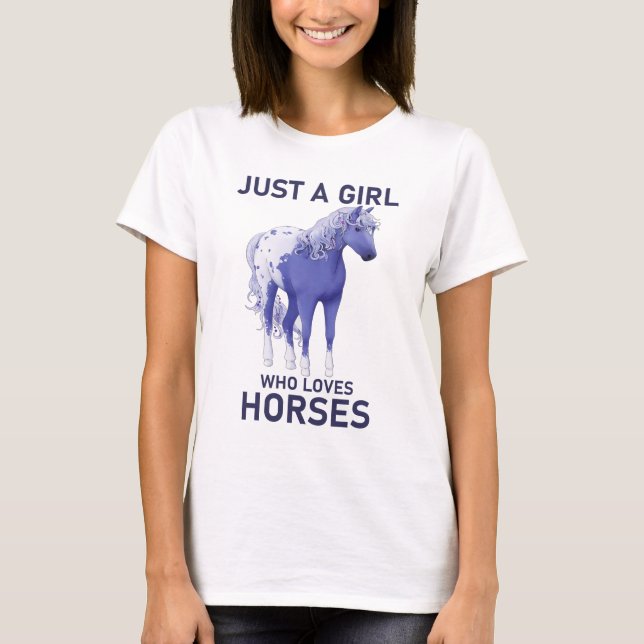 Camiseta Apenas Uma Menina Que Ama Cavalos (Frente)