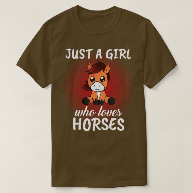 Camiseta Apenas Uma Menina Que Ama Cavalos 2 (Frente do Design)
