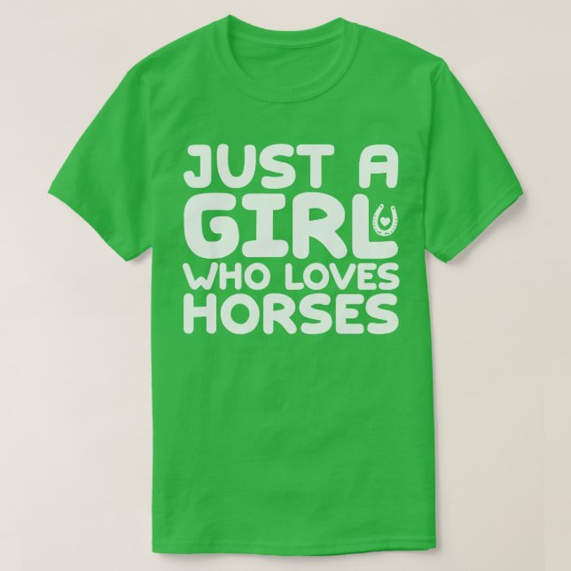 Camiseta Apenas Uma Menina Que Ama Cavalos 2 (Frente do Design)