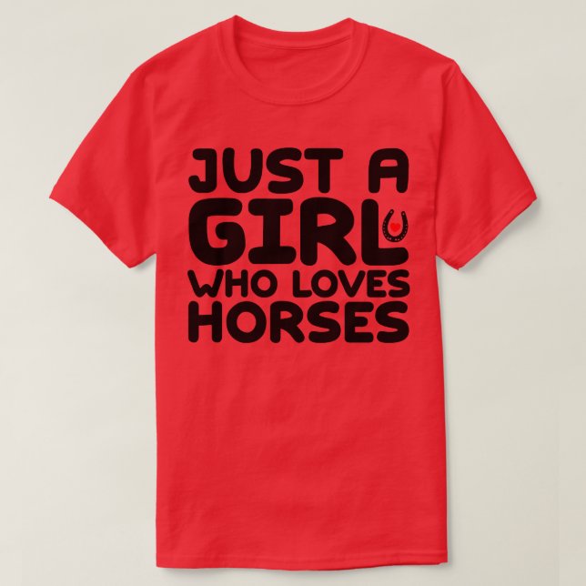 Camiseta Apenas Uma Menina Que Ama Cavalos 3 (Frente do Design)