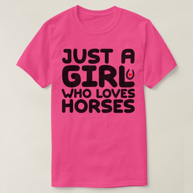 Camiseta Apenas Uma Menina Que Ama Cavalos 3 (Frente do Design)