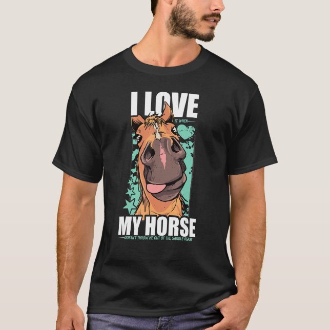 Camiseta Apenas Uma Menina Que Ama Cavalos, A Pista Equestr (Frente)