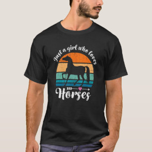 Camiseta Apenas Uma Menina Que Ama Cavalos Cavalgar Equino