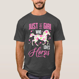 Camiseta Apenas Uma Menina Que Ama Cavalos Equestri