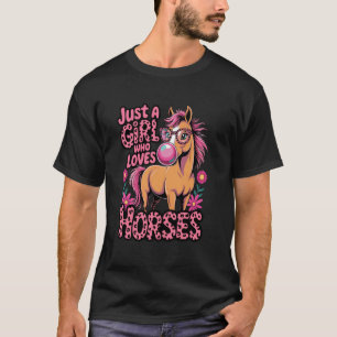 Camiseta Apenas Uma Menina Que Ama Cavalos - Garotas dos Ca