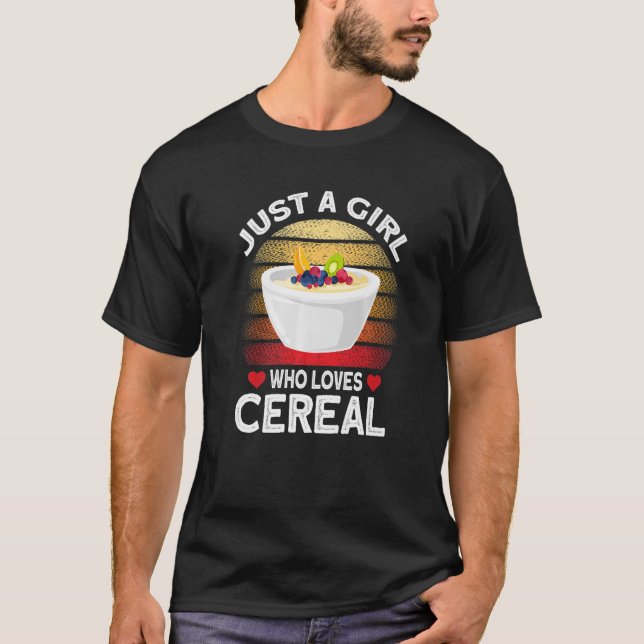 Camiseta Apenas Uma Menina Que Ama Cereal (Frente)