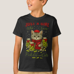 Camiseta Apenas Uma Menina Que Ama Ckles E Gatos Natal