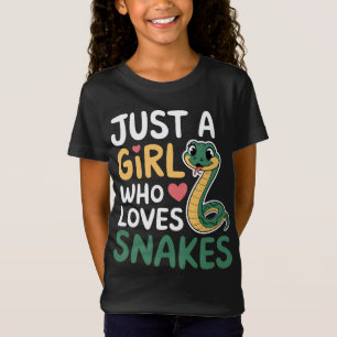 Camiseta Apenas Uma Menina Que Ama Cobras