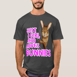 Camiseta Apenas Uma Menina Que Ama Coelhinhos