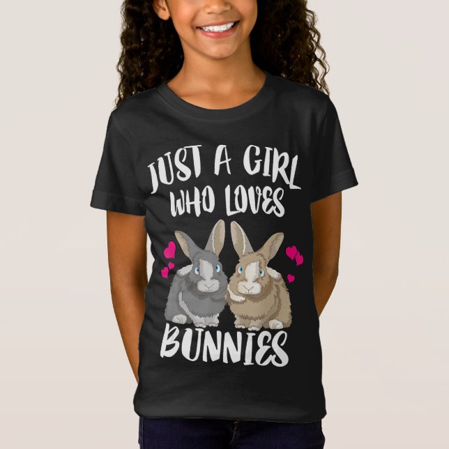 Camiseta Apenas Uma Menina Que Ama Coelhinhos | Bunny Lover (Frente)