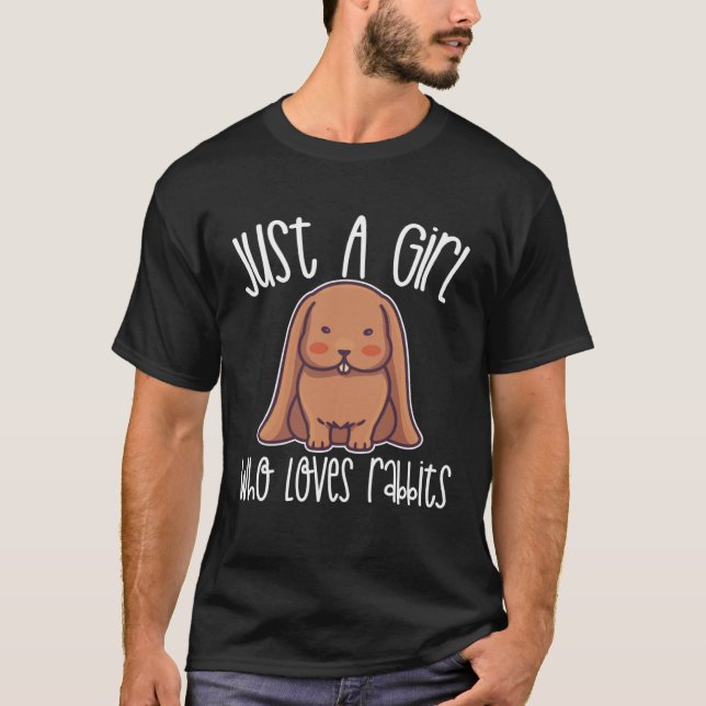 Camiseta Apenas Uma Menina Que Ama Coelhos (Frente)