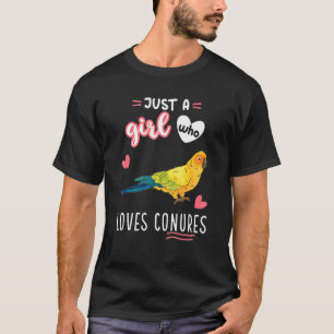 Camiseta Apenas Uma Menina Que Ama Contura Pássaro De Papag