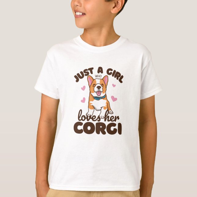 Camiseta Apenas Uma Menina Que Ama Corgis (Frente)