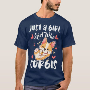 Camiseta Apenas Uma Menina Que Ama Corgis Cute Corgi601