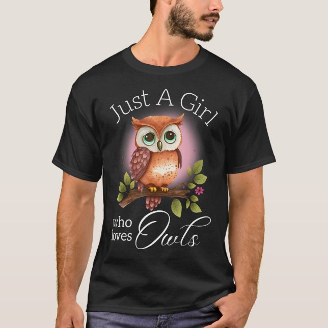 Camiseta Apenas Uma Menina Que Ama Corujas (Frente)