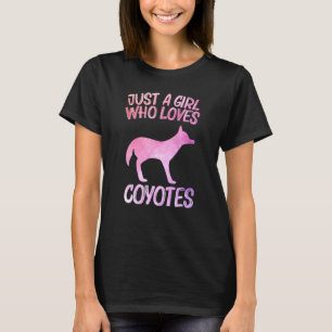 Camiseta Apenas Uma Menina Que Ama Coyotes Para Mulheres Lo