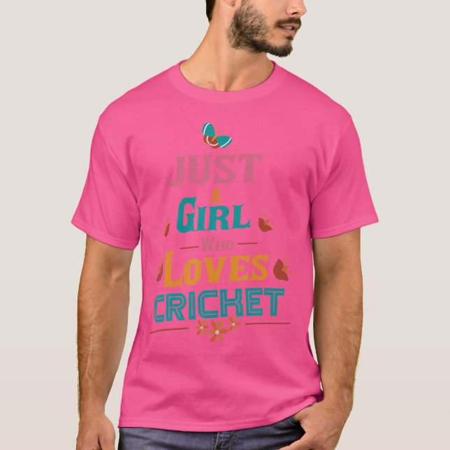 Camiseta Apenas Uma Menina Que Ama Cricket (Frente)