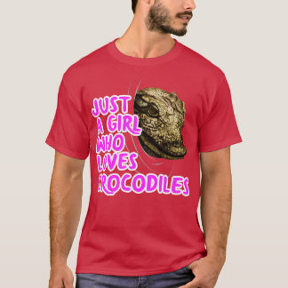 Camiseta Apenas Uma Menina Que Ama Crocodilos