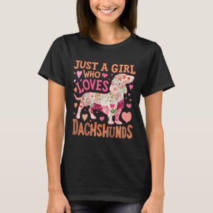 Camiseta Apenas Uma Menina Que Ama Dachshund