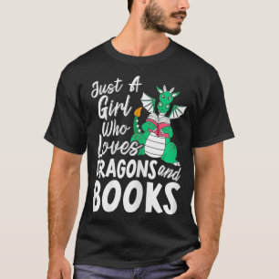 Camiseta Apenas Uma Menina Que Ama Dragões E Livros Abiblio