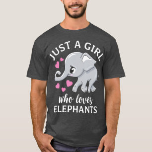 Camiseta Apenas Uma Menina Que Ama Elefantes
